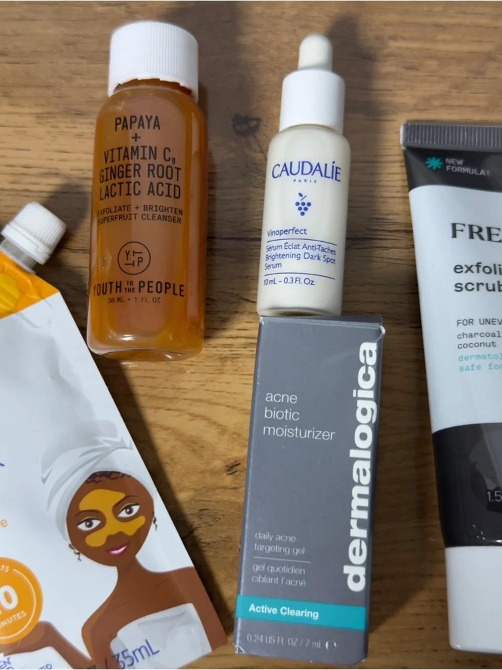 Skincare Bundle Vitamin C, Acne Care, Exfoliating Mask Dermalogica Claudalie